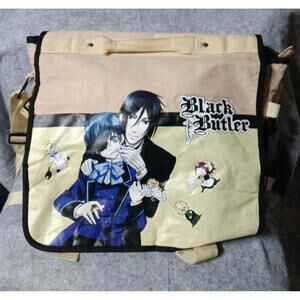 Black Butler Messenger Bag Ciel Sebastian Anime Shoulder Bag Kuroshitsuji Canvas